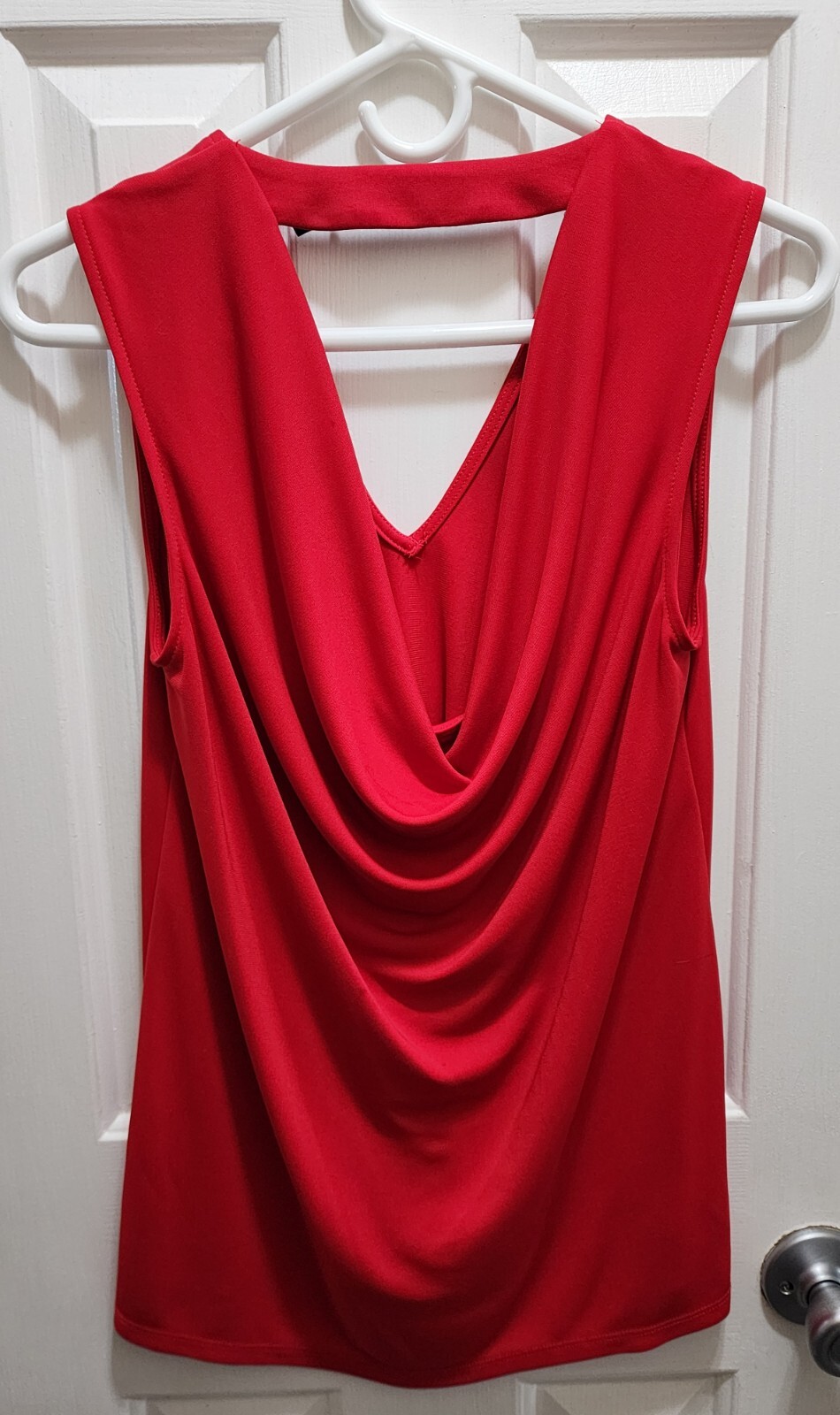 Robert Rodriguez Red Drape Back Sleevess Top Size… - image 4