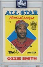 2020 Topps Archives Signature Series Ozzie Smith Auto #400 1/1