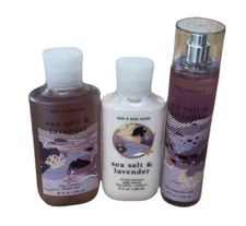 Sea Salt & Lavender Shower Gel Lotion Fragrance Mist Set Bath Body Works New Set
