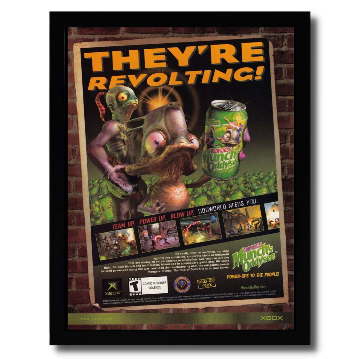 Oddworld: Munch's Oddysee Framed Print Ad/Poster Official Original