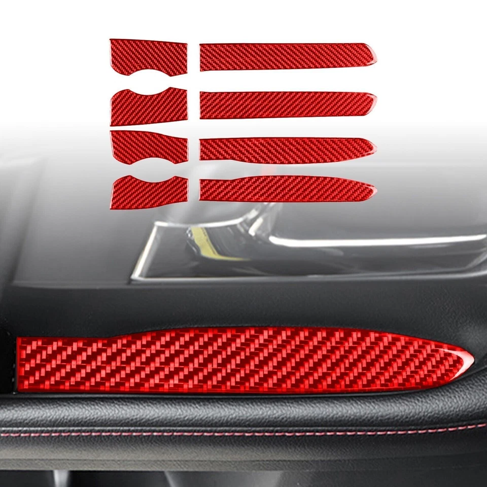 Kits de cubierta interior completa de fibra de carbono roja de 70 piezas para Toyota 4Runner 2010-20 Foto 4 de 4