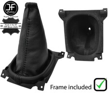 SCHWARZ NAHT LEDER HANDBUCH SCHALTSACK+KUNSTSTOFFRAHME F?R KIA RIO 2001-2005