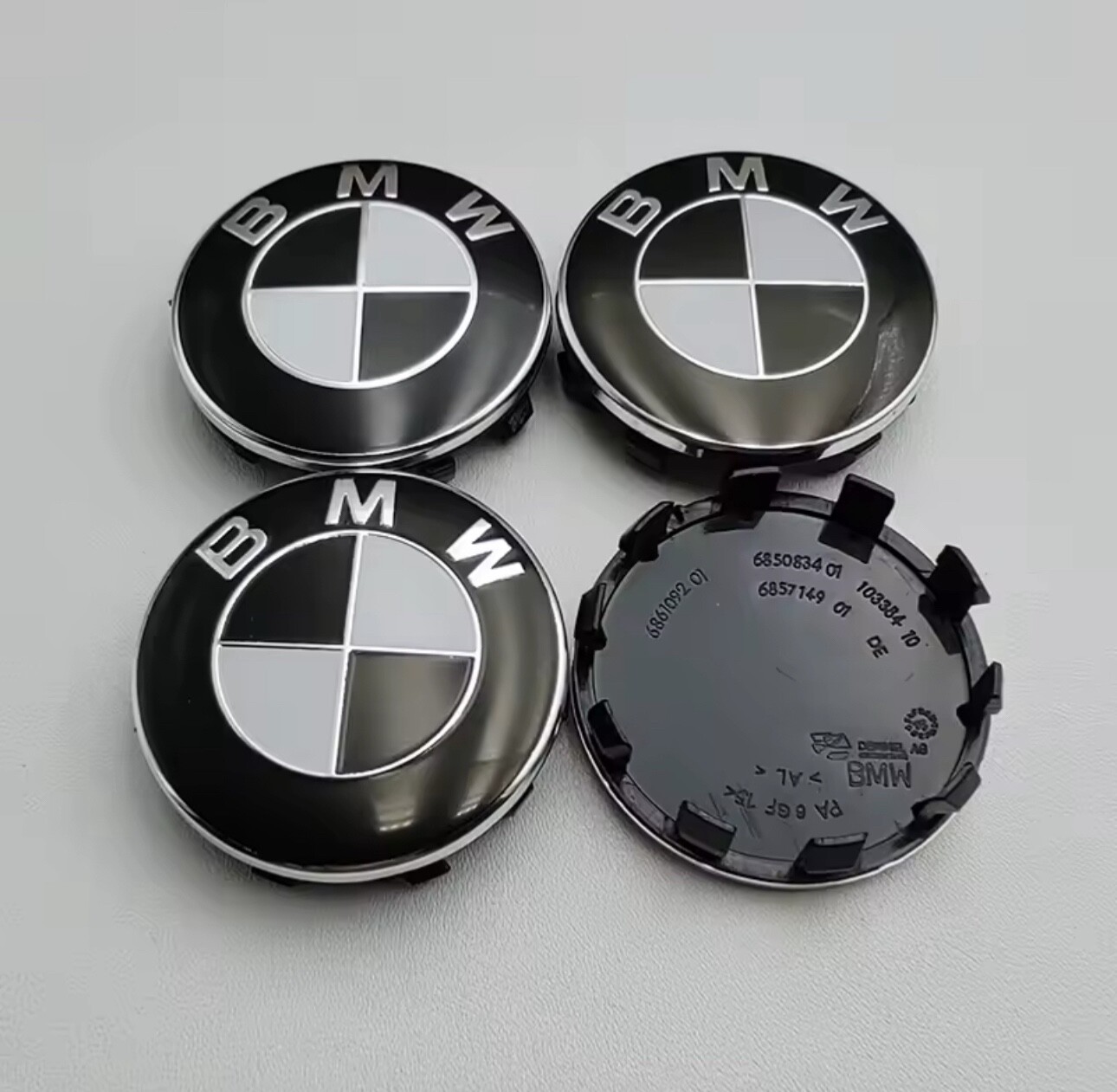 4PCS BMW 56MM Black Wheel Center Hub Caps Logo Badge Emblem Rim Hubcaps Emblem