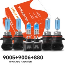 9005 9006 880 Halogen Headlight Fog Light Bulbs Combo For GMC Yukon Denail 01-06
