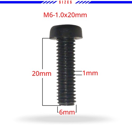 Mean MugAuto 30x Nylon License Plate Screws M6-1.0 x 20mm Phillip Pan Head Style - Picture 2 of 6