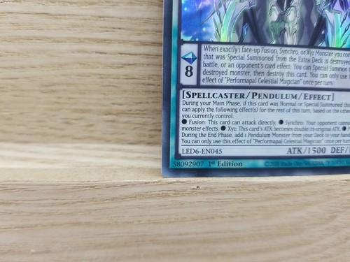 Performapal Celestial Magician LED6-EN045 Super Rare Yu-Gi-Oh Card 1st Edition - Picture 3 of 12