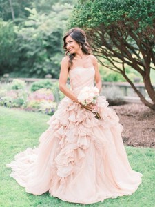 vintage ruffle wedding dress