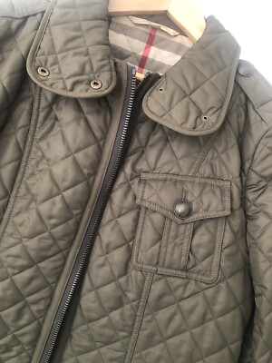 Burberry Brit Women's Quilted Nylon Khaki Jacket, Large UK