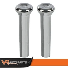 1 Pair Chrome Door Lock Knobs Plastic Fit For 1971-1988 Chevrolet Buick Pontiac 