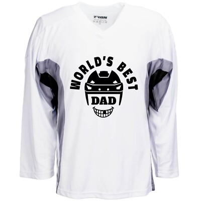 Father's Day World's Best Dad Ice Hockey Jersey FREE SHIPPING