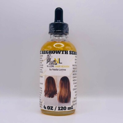 THE REGROWTH SERUM 4OZ alopecia cancer color and heat damage growth in 14 days