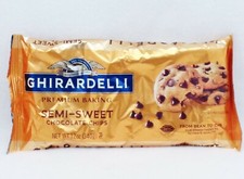 1 BAG Ghirardelli Premium Baking SEMI-SWEET CHOCOLATE CHIPS 12 oz each