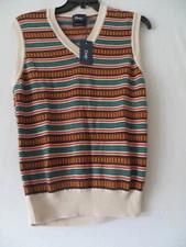 DRAKE'S WESTERN KNITTED JUMPER VEST SIZE M  NEW WITH TAG