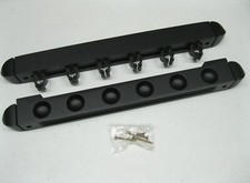 Pool Cue Stick Wall Rack Black 6 Slot Roman 2 piece set