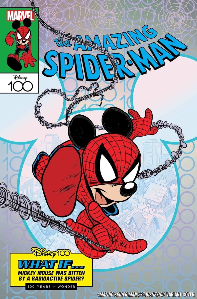 ④アメコミ ディズニー100周年（AMAZING SPIDER-MAN #35） AMAZING SPIDERMAN 35 DISNEY 100 VARIANT NM 300 HOMAGE vol 6