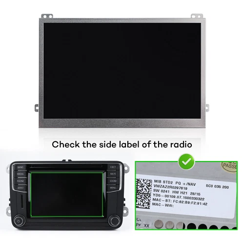 6.5'' Touchscreen Display TDO-WVGA0633F00045 für MIB STD2 NAV 200 600 680 Radio - Bild 2 von 7