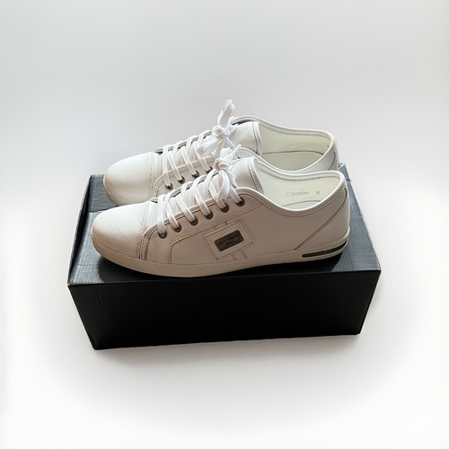 Dolce & Gabbana Men’s Plaque Trainers In White Size UK 8 - Picture 2 of 11