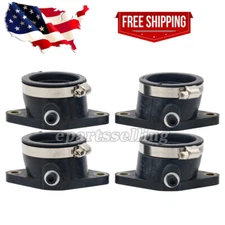 4Pcs Right & Left Carburetor Carb Intake Manifold Boot For Suzuki GS550 GS650G