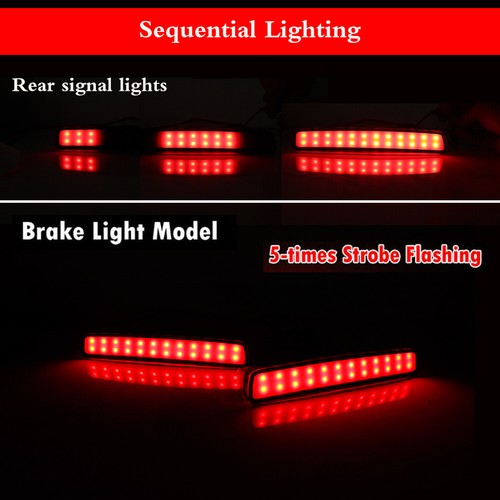 Smoke Rear Foglight Sequential Signal LED Tail Lamps For 14-16 Scion tC, Prius V - Picture 7 of 10