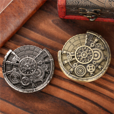 Retro Gear Roulette Dice 7-in-1 Spinning Metal Dice Role Play Game Accessory