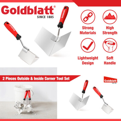 Goldblatt 2PCS Drywall Corner Tool Set 5'' Outside 3.5'' Inside Corner Knife Set