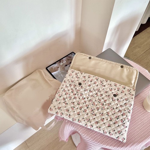 Floral Laptop Sleeve Quilted Laptop Case for 9-14 Inch Laptop Tablet (pink) FR - Bild 2 von 10