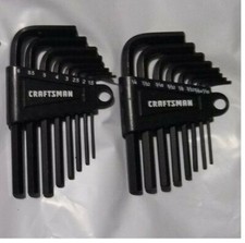 Craftsman Hand Tools 16pc Sae Metric Mm Allen Short Arm Hex Key Wrench Set