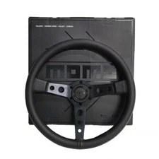 MOMO prototipo P5 Black Edition 350mm 14' Genuine Leather Sport Steering Wheel