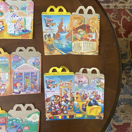 Scatole Happy Meal vintage anni '90 McDonalds lotto di 7 varie Tailspin, Tiny Toon - Foto 4 di 8