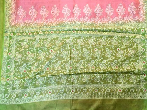Pure Silk Saree Tussar Sari 100% Silk Vintage Indian Fabric Recycled TSS3048 - Picture 5 of 9