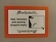 PERSPECTIVE Time Line Game 1992 card used MACHIAVELLI World History free ship