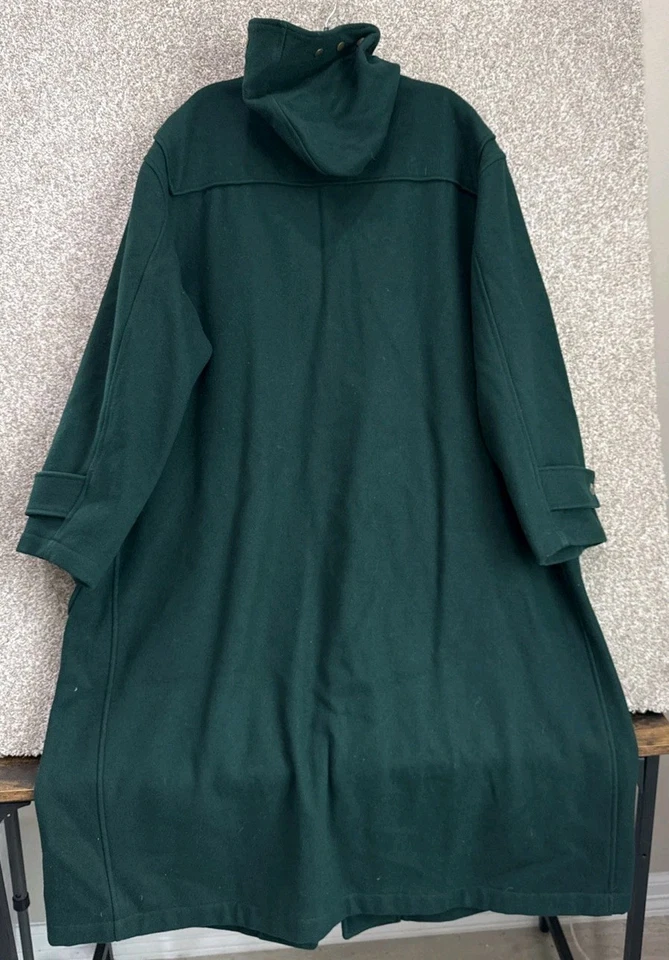 De Colección Polo Ralph Lauren Para Hombres Talla Grande Verde Lana Con Capucha Palanca Abrigo Chaqueta EE. UU. Foto 2 de 4