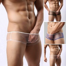 Sexy Herren-Slips Durchsichtige Boxershorts Netzunterwäsche Unterhosen. с