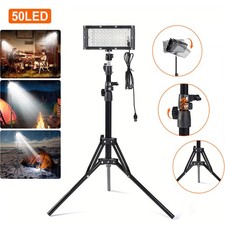 Portable Adjustable LED Work Light w/Tripod Stand Camp Work Site Emergency Lamp.