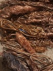 7 Lbs Oz Shiny Bare Bright Clean Copper 1 & 2 Wire Hand Stripped Crafts Scrap — photo 3