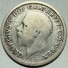 GREAT BRITAIN - George V - Silver Sixpence - 1926 -  Km-828 - FREE USA Shipping!