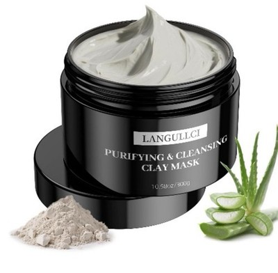 Langullci Clay & Mud Face Mask Purifying Kaolin Clay Mask Blackhead Remover NEW