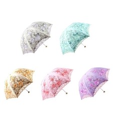 Lace Umbrella Elegant Parasol Quality Anti-UV Sun Parasol Blocking Sunlight