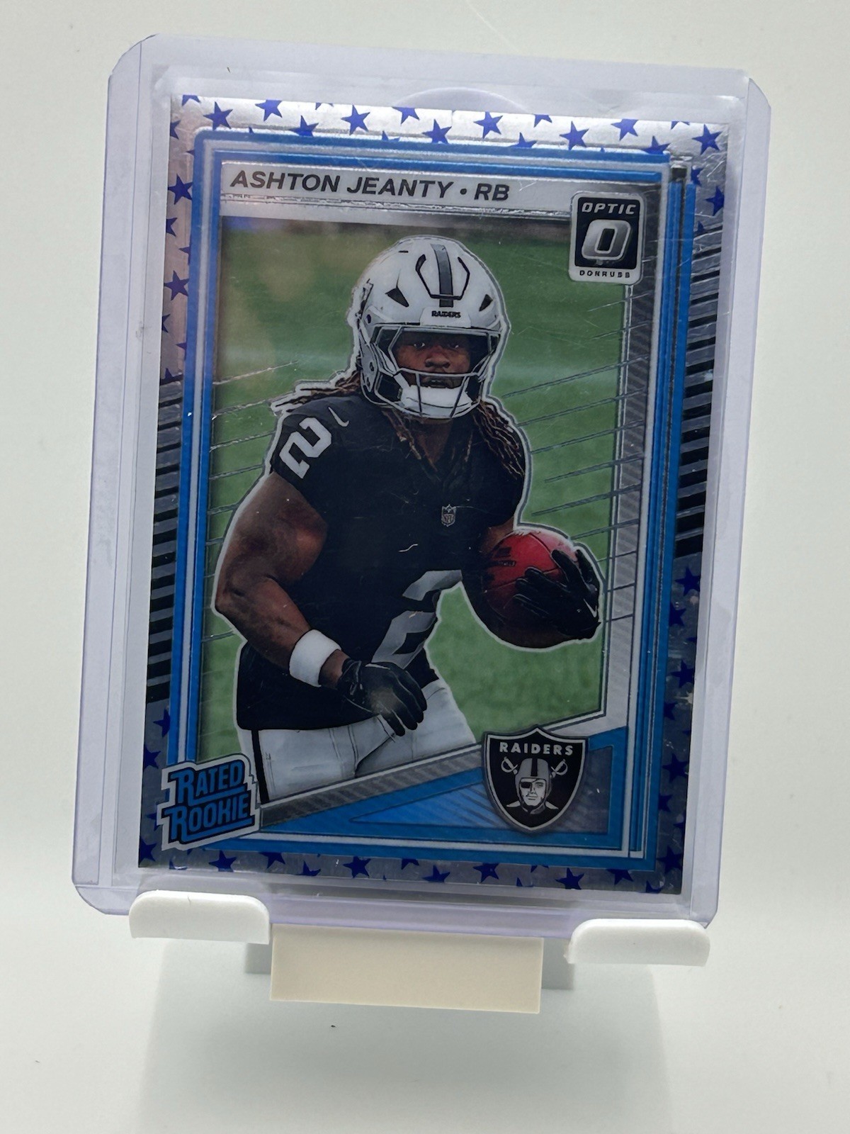 2025 Panini Donruss Optic Ashton Jeanty #202 Stars Prizm Rated Rookie RC Raiders