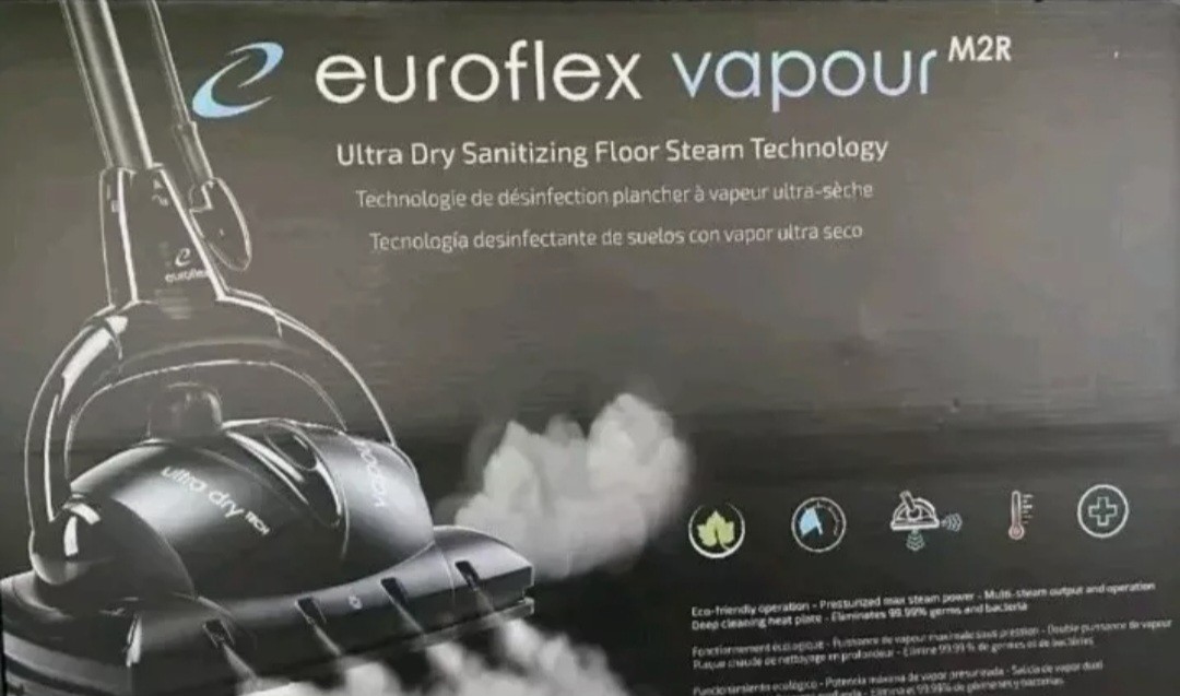 Euroflex Vapour Deluxe Steam Mop with Extra Pad M2R-3CP for Deep Cleaning-image