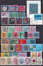 Szwajcaria, 1969-1974 kompletny prawie tylko stempel pierwszego dnia obiegu i guma, 6 roczników