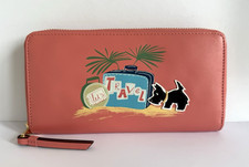 Radley Lets Travel Pink Leather Large Zip Around Purse Purse BNWT & Dust Bag