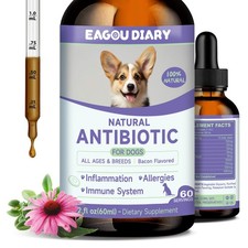 Dog Health Support Drops - Natural Supplement for Dogs,Itchy Skin Relief, 60ml L