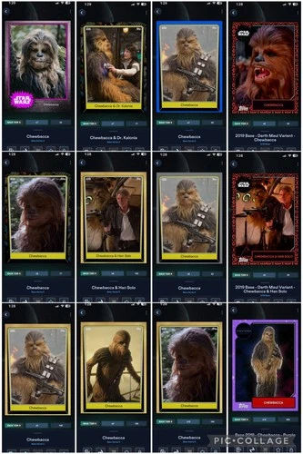 Topps Star Wars Digital Card Trader 12 Card Tier 9 Chewbacca Lot