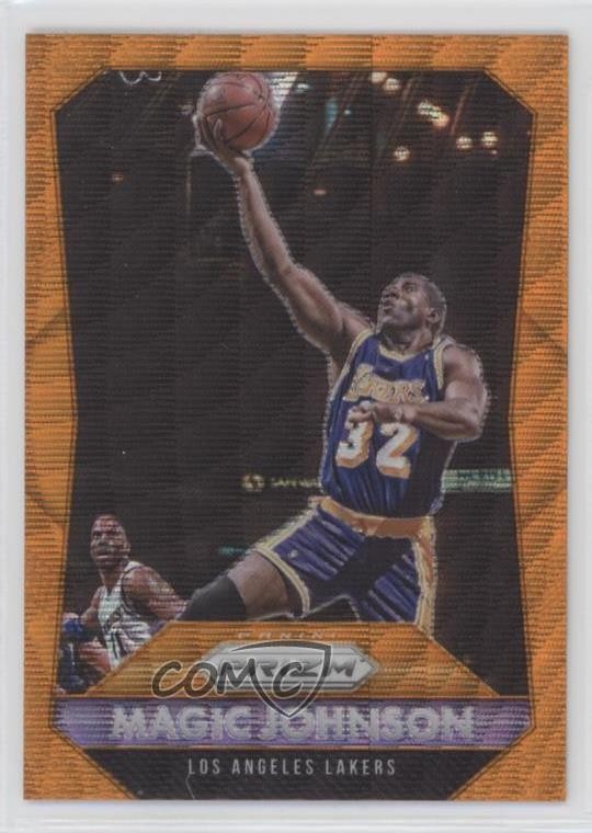 2015-16 Panini Prizm Orange Wave Prizm Magic Johnson #248 HOF 0o3b