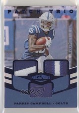 2019 Panini Plates & Patches Trio Blue 47/50 Parris Campbell #PT-PCA Patch tl3