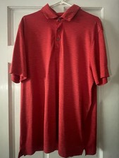 XL Champion Duo Dry Red Stripped Polo