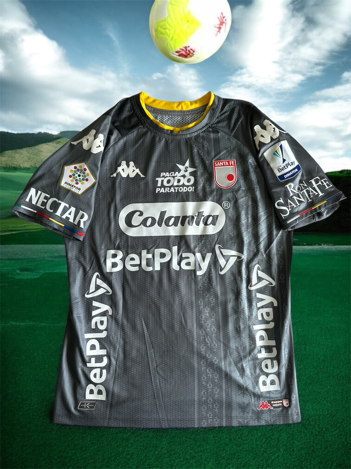 Kappa Independiente Santa Fe Gray Third Jersey Tercera Enamorado
