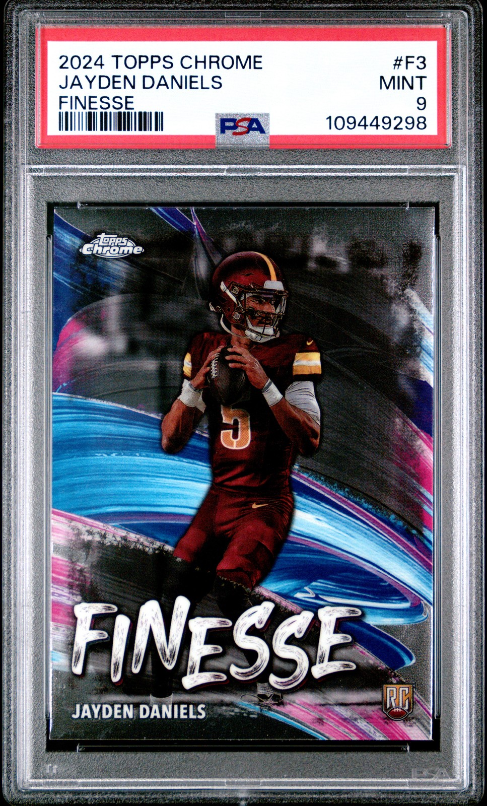 2024 TOPPS CHROME FINESSE #F3 JAYDEN DANIELS ROOKIE RC PSA 9