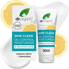 Image of Dr. Organic Skin Clear Oil Control Moisturiser for Oily & Blemish-Prone Skin X 2